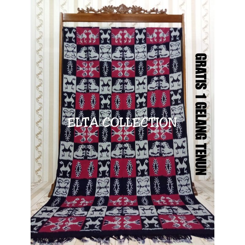 Kain tenun ikat etnik motive khas sumba