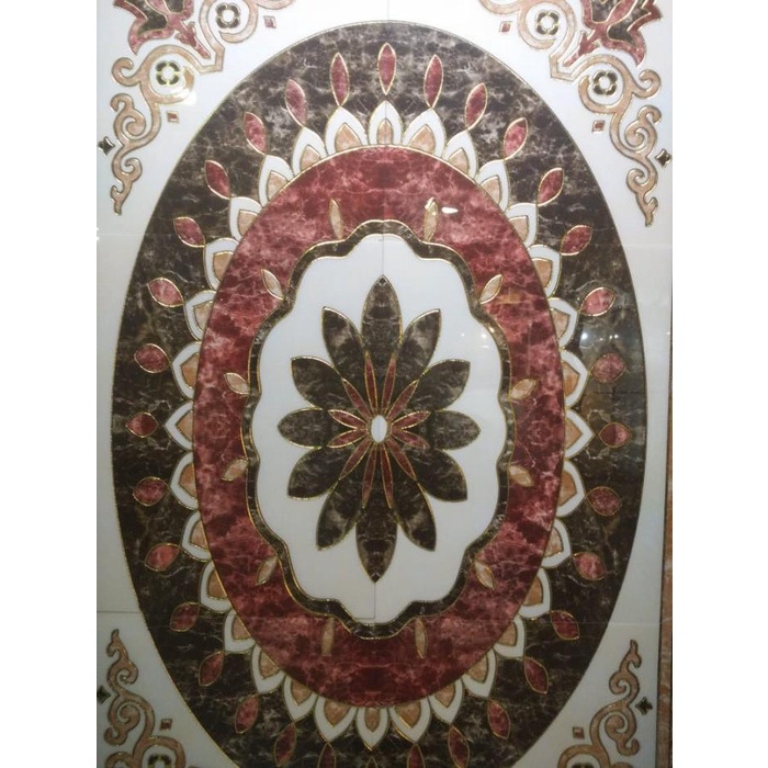 Granite Tile Orha 66332 Brown Pola Granit Lantai Dinding 120x180