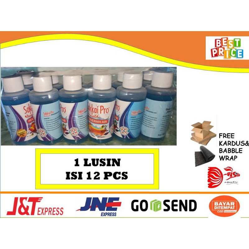 EFEKTIF Penjernih Air 12 Botol GROSIR Sakkai Pro Untuk Semua Jenis Ikan penjernih air isi 12 pcs