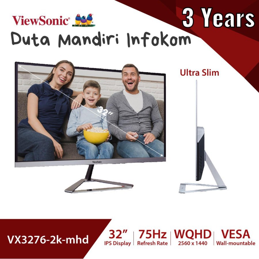 LED VIEWSONIC 32" VX3276-2K-MHD HDMI