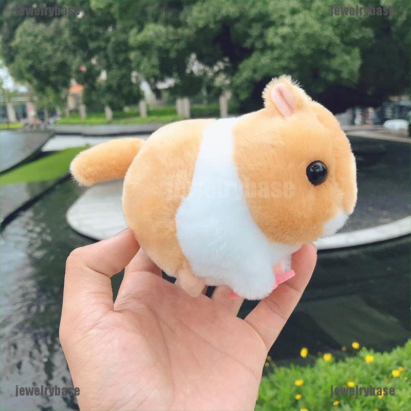 (Base) Mainan Boneka Plush Elektrik Bentuk Hamster Lucu Untuk Hadiah Anak