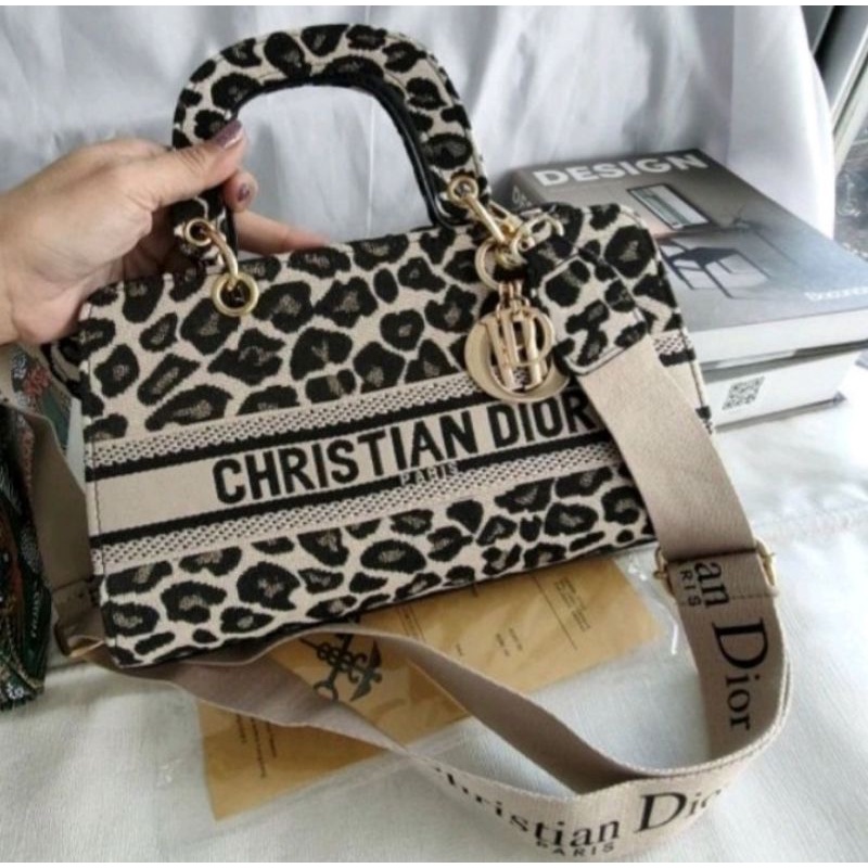 TAS CHRISTIAN DIOR LEOPARD PREMIUM QUALITY