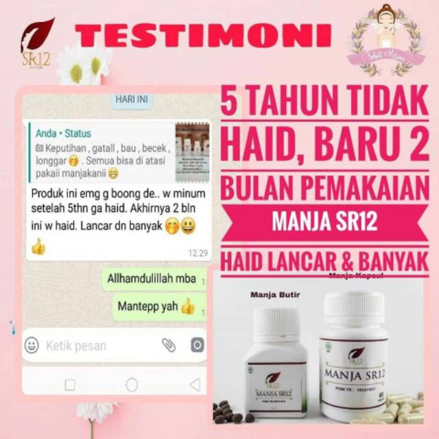 Sr12 Manjakani Herbal Ampuh Melancarkan Haid Obat Keputihan Ampuh Mempercepat Haid Manja Sr12 Indonesia
