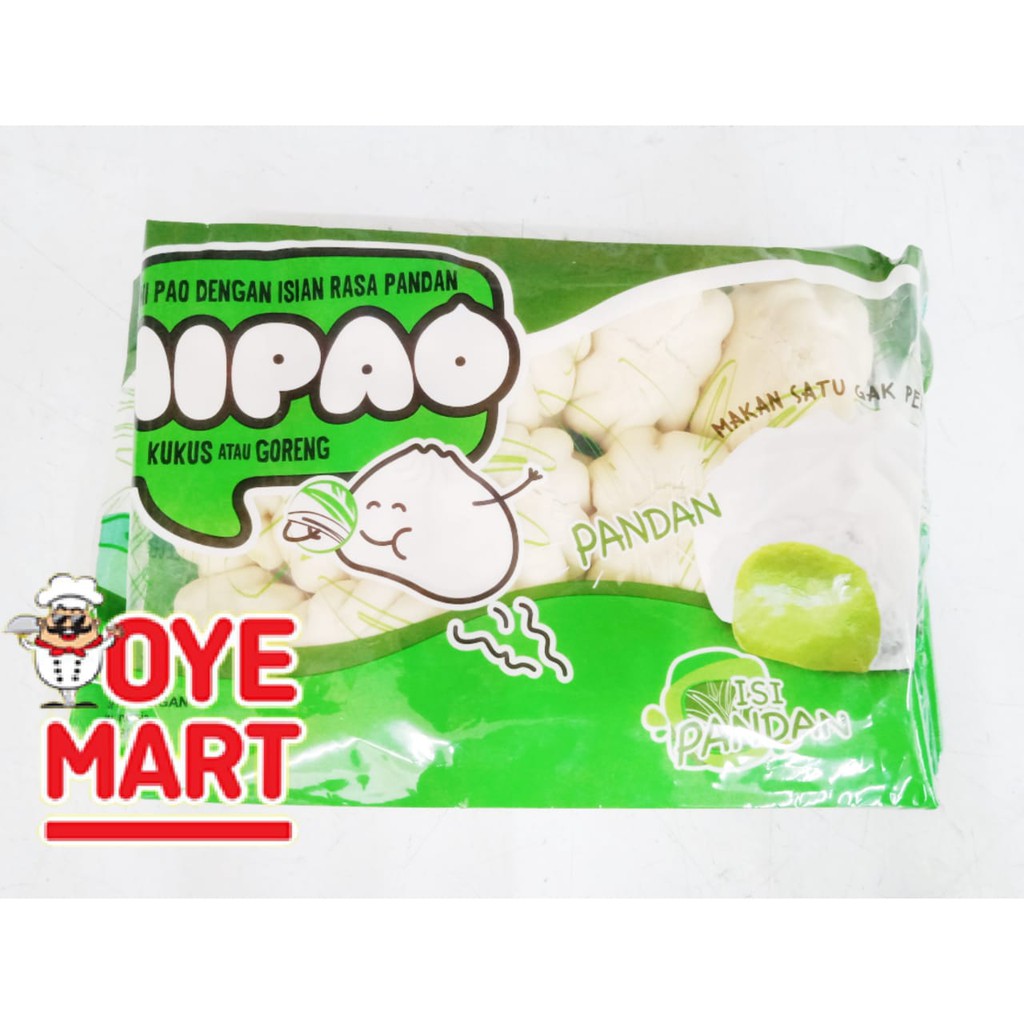 MIPAO RASA PANDAN 520GR ISI 30PCS / BAKPAO / FROZEN FOOD