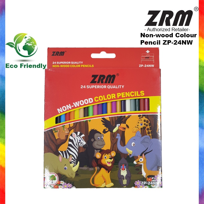 

ZRM Non Wood Colour Pensil / Pensil Warna Tanpa Kayu 24 Warna ZP-24NW