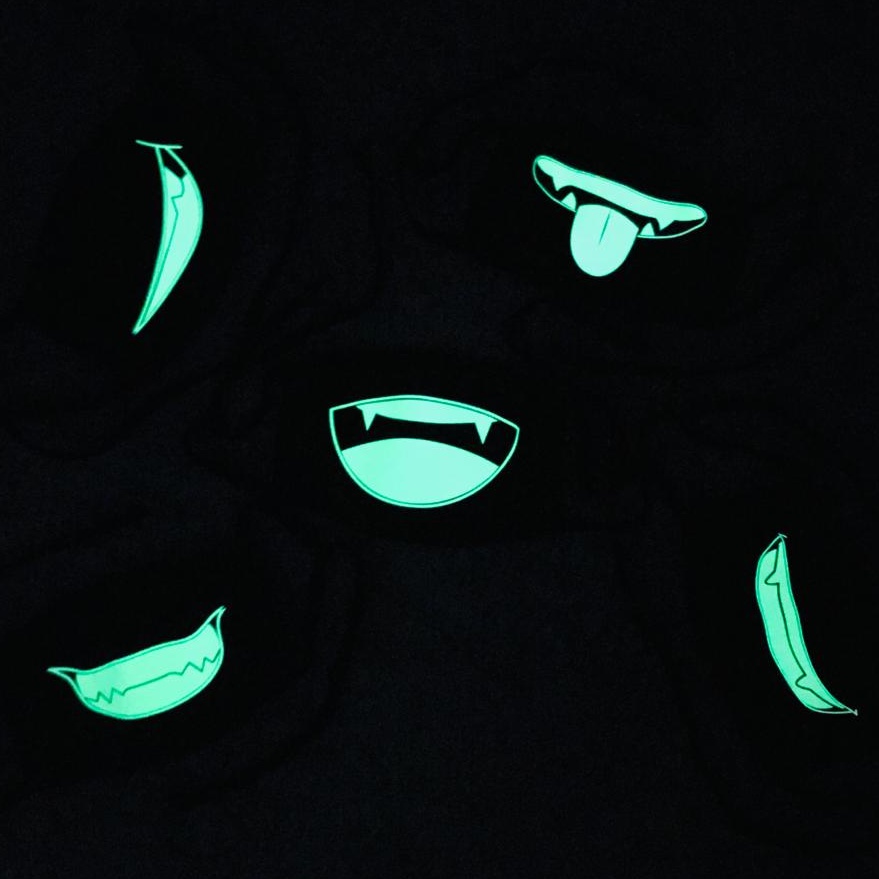 Masker Anime Mouth Kawaii Glow In The Dark Masker Wibu