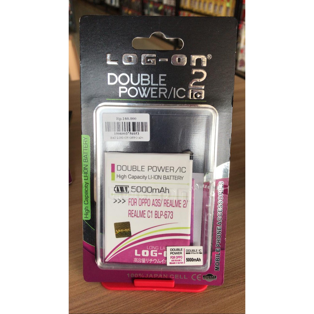 BATERAI LOG ON OPPO A3S/BATERAI LOG ON 5000MAH