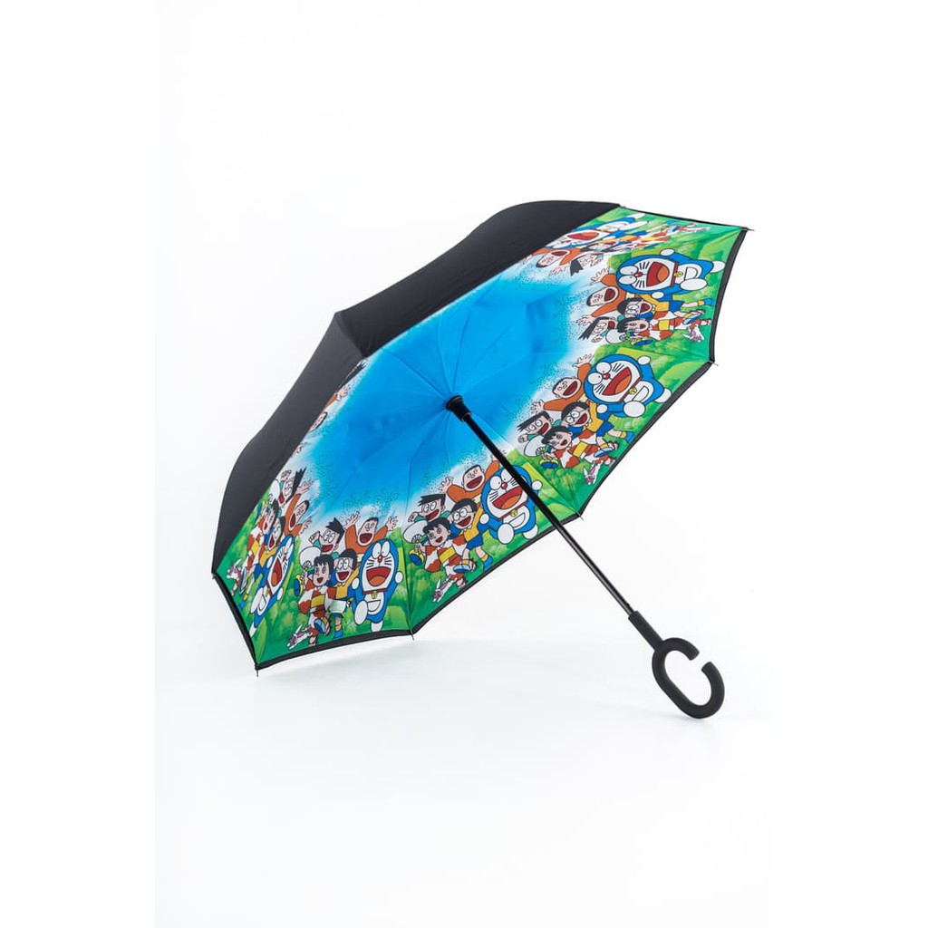 Payung Terbalik Doraemon Karakter Anak Reverse Inverted Umbrella Top Quality