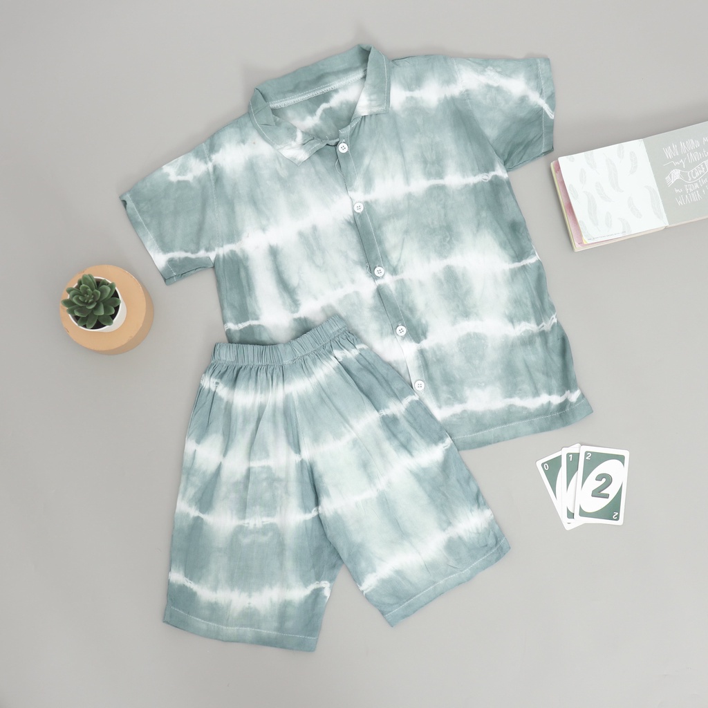 original carva baju anak stelan anak laki laki perempuan baju bayi original cotton rayon tiedye handmade realpict