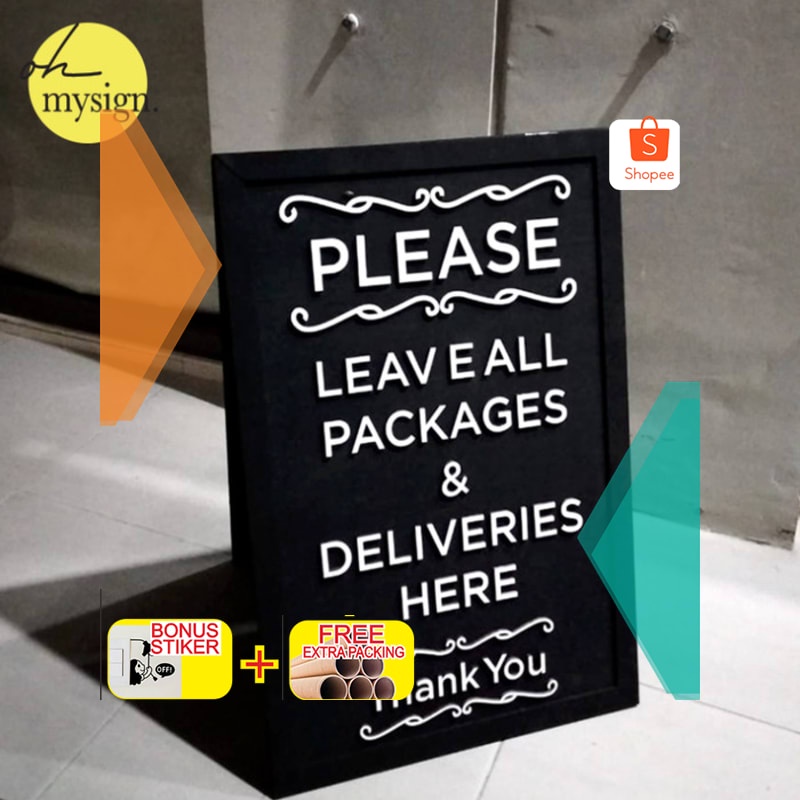 

Grosir Standing Sign Kayu | Please Leave All Packages Sign | Sign Kayu Keren