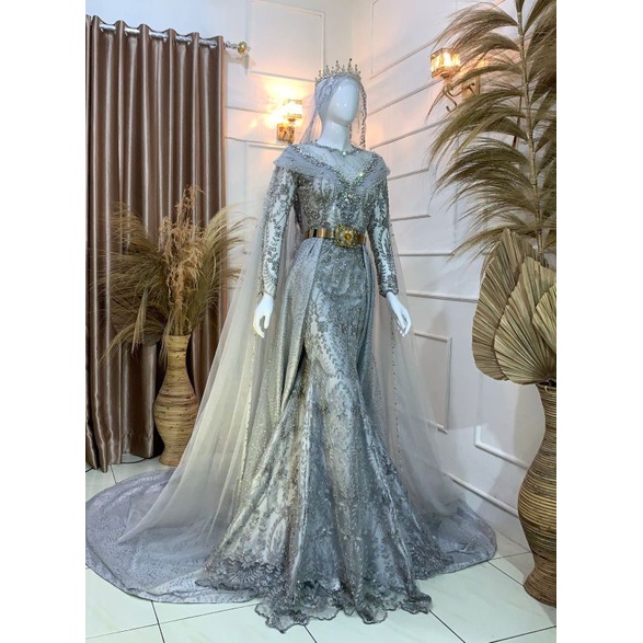 Gaun pengantin slim duyung