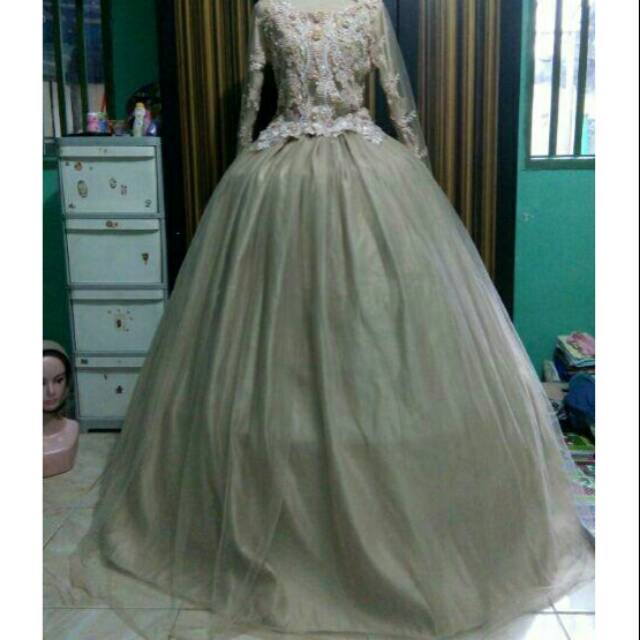 Rok Pengantin/ Rok Gaun Pengantin/ Rok Kebaya Pengantin/ Rok Ekor Gaun/ Rok Kebaya/ Rok Tile Polos