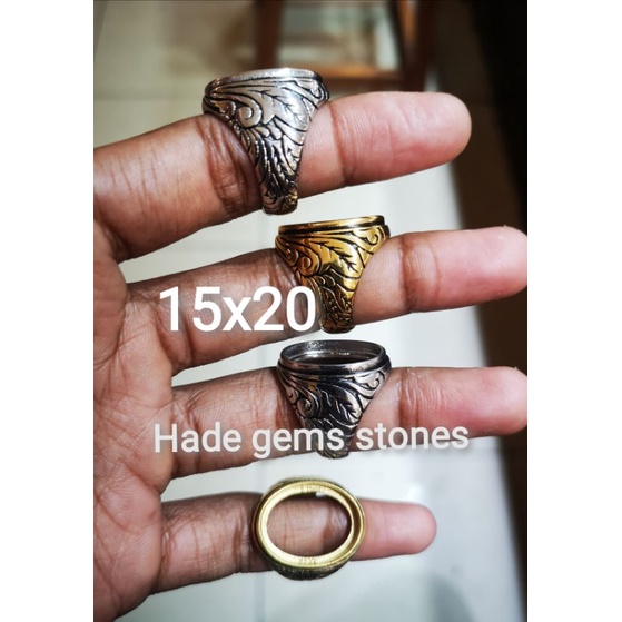RING EMBAN TITANIUM SUPER KUALITAS DIM 15X20