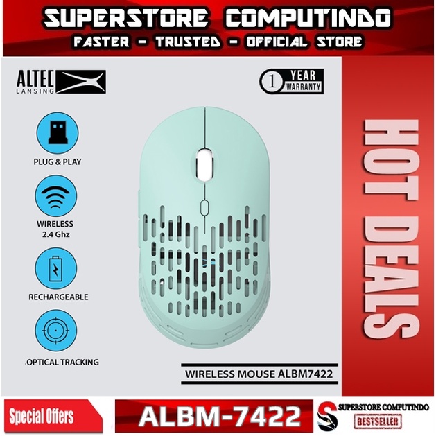 Mouse Wireless Altec Lansing ALBM-7422 Blue | Altec ALBM7422 Blue