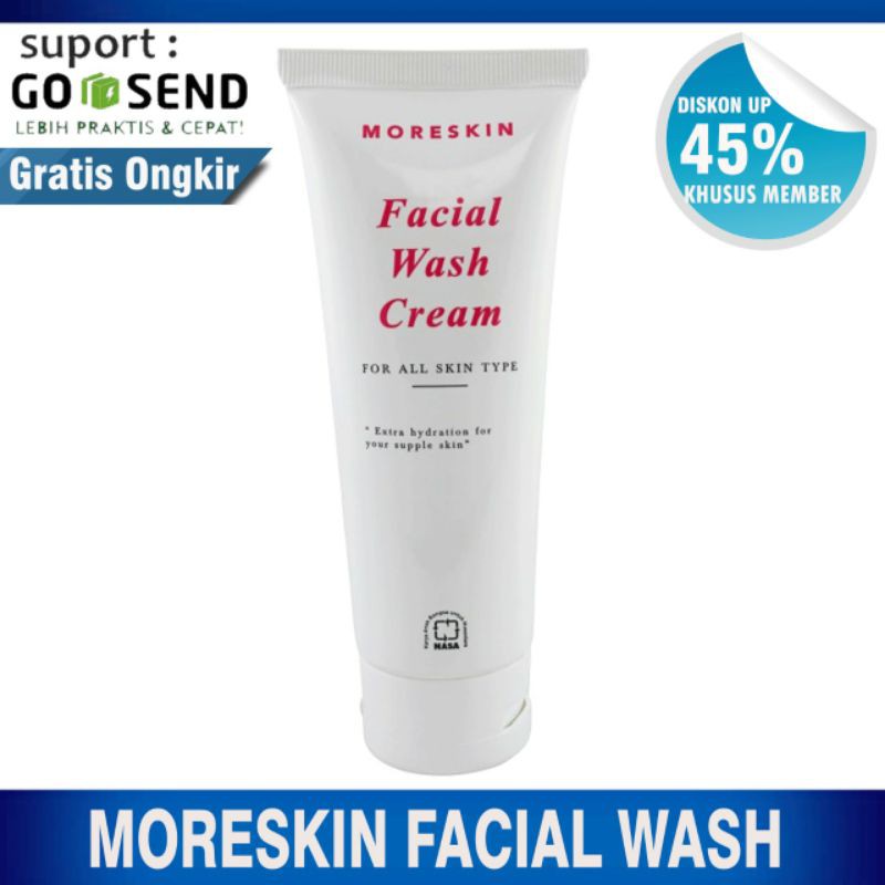 MORESKIN FACIAL WASH NASA + SABUN CUCI MUKA + PEMBERSIH WAJAH