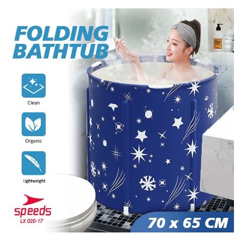 Bathtub Lipat SPEEDS Portable Folding Barrel Bak Mandi Cuci SPA