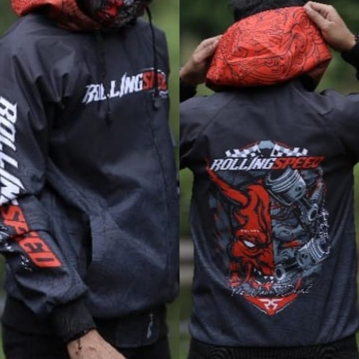 Jaket Racing Rolling Speed Hoodie Racing Sweater Bikers Bahan Lotto Tebal