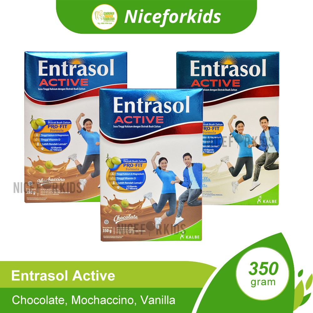 Entrasol Active Ukuran 350gr Susu Tinggi Kalsium Susu Pertumbuhan Usia Remaja