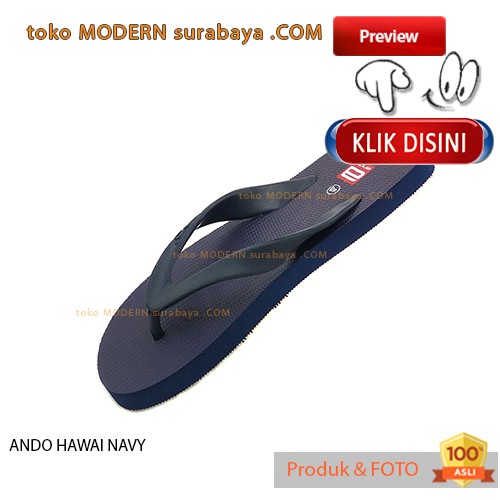 ANDO HAWAI NAVY sandal jepit flat casual