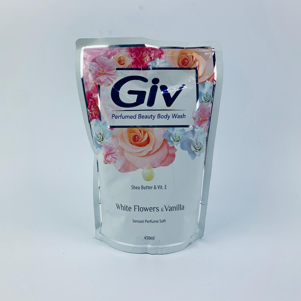 Giv Body Wash refill / Sabun Mandi Cair /White Flowers &amp; Vanilla/400ml