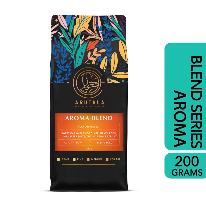 

Kopi-Biji- Arutala Kopi Aroma Blend 200 Gram - Giling Halus -Biji-Kopi 750 Minuman-Makanan-Minuman