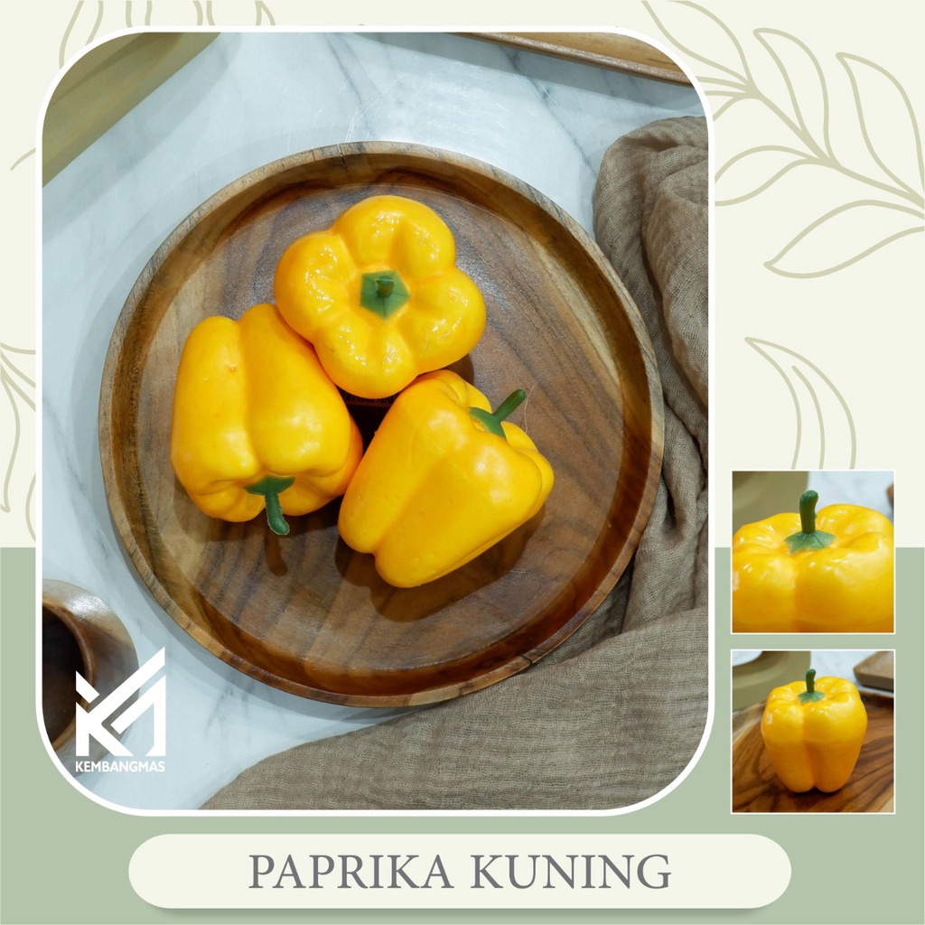 Buah sayur Imitasi Pajangan-Buah Palsu Plastik Mainan/PAPRIKA KUNING