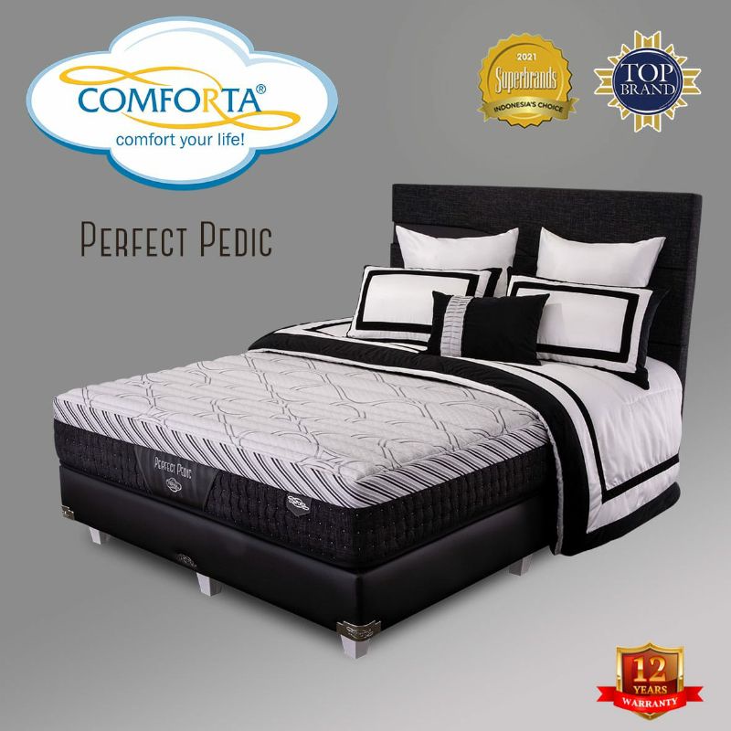 Jual SET / Kasur Comforta Perfect Pedic Spring Bed LATEX Kesehatan 100 ...