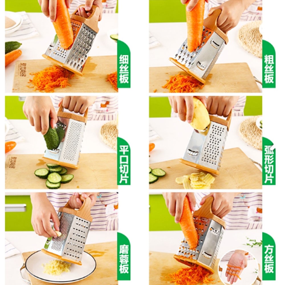 Kitchen Mate Parutan Menara 6 Grater Stainless Steel Serbaguna - Random colour