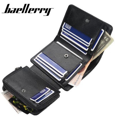 Dompet Kulit Pria Dompet Pendek Lipat Baellerry D9159