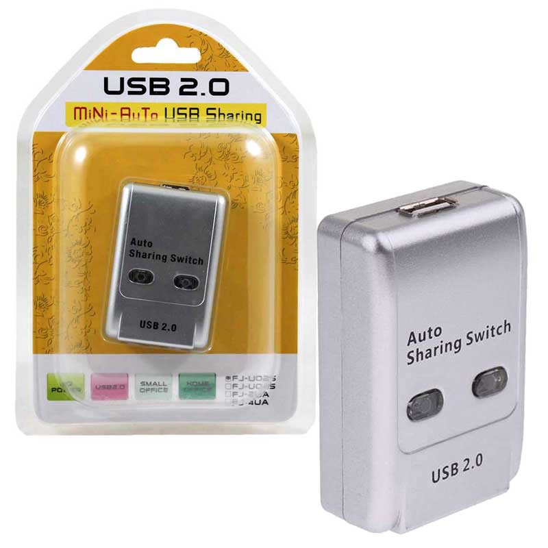 Usb 2.0 auto switcher 2 port sharing for universal printer fj-uo2s - Usb2.0 switch printer 1-2 otomatis