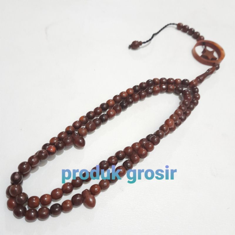 Tasbih/kalung Kaoka Coklat Bulet 6mm 99butir 100% Original