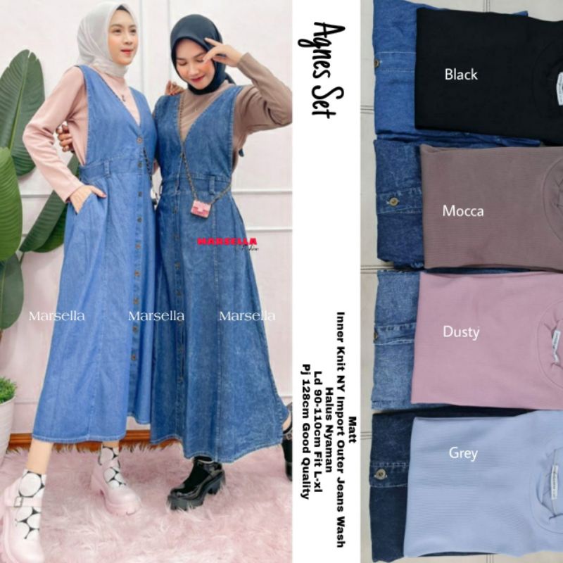 AGNES SET BY MARSELLA / SETELAN JEANS