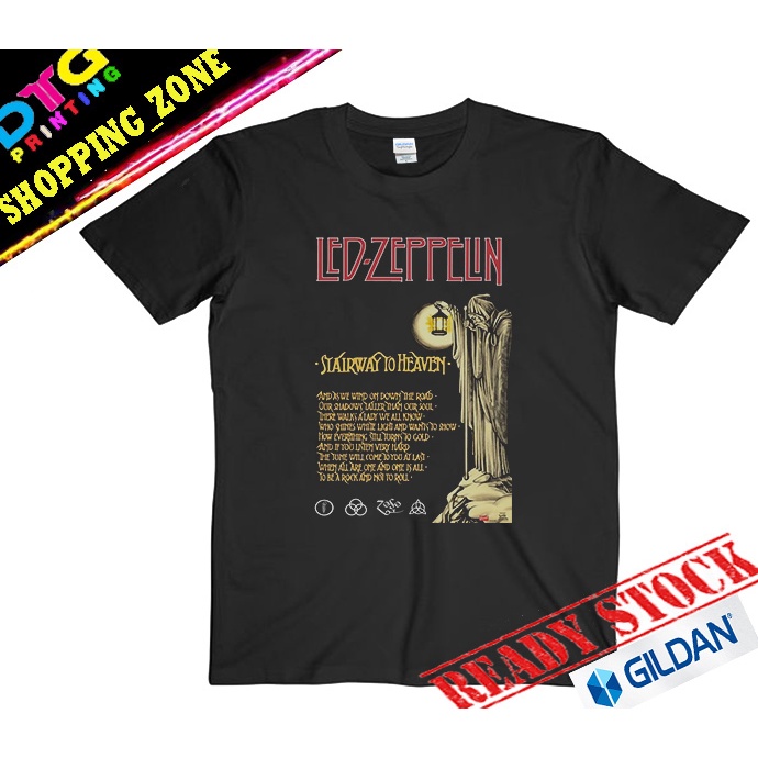 kaos led zeppelin tshirt metal kaos vintage band baju wanita pria dewasa remaja tangan lengan pendek