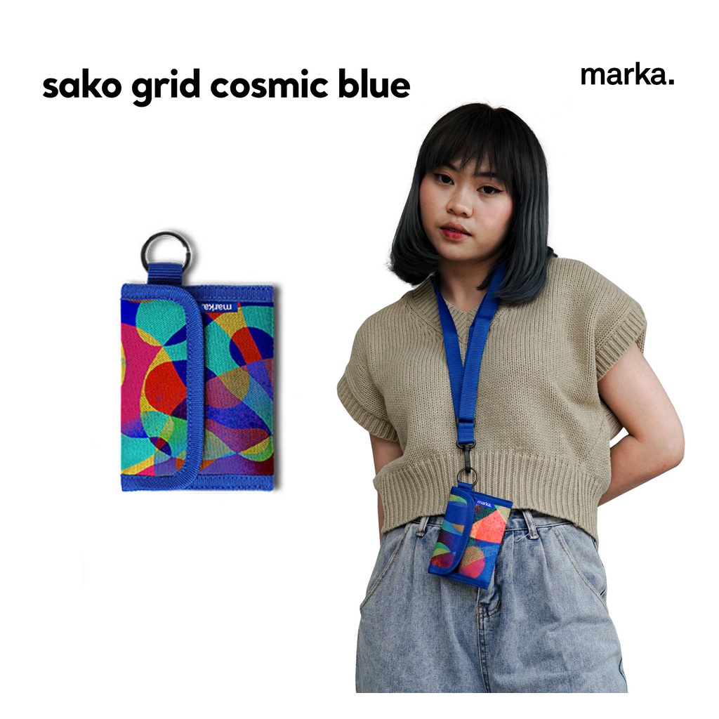 Marka Indonesia - Sako Grid Cosmic Blue - Wallet