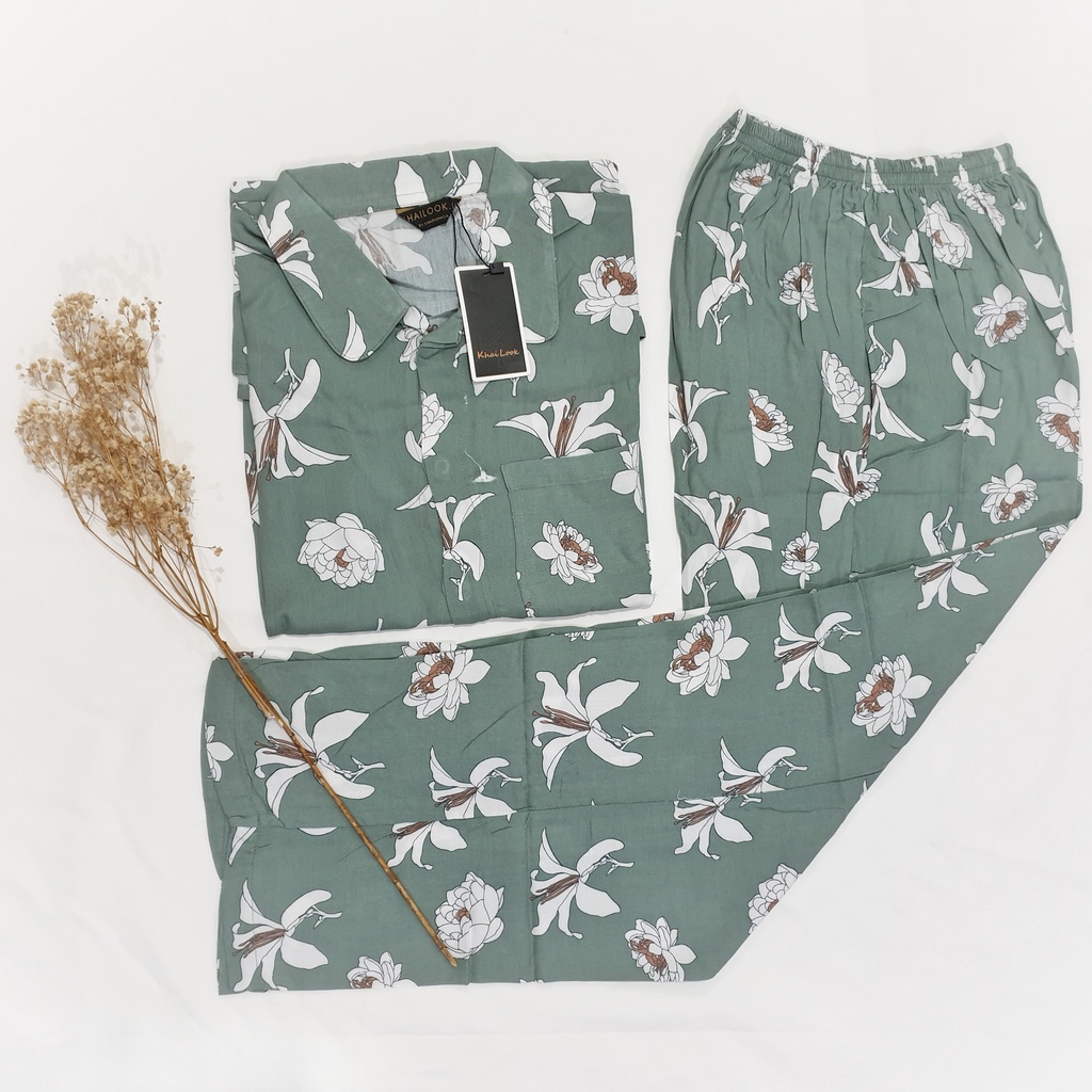 ONE SET JUMBO Pajamas LD 120 Rayon Viscose Sleepwear Daily Set-Khai 15