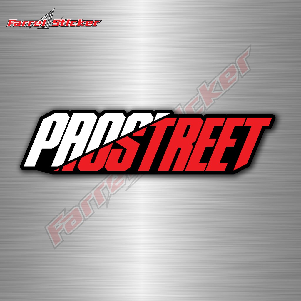 stiker NFS sticker PROSTREET merah putih 30 cm