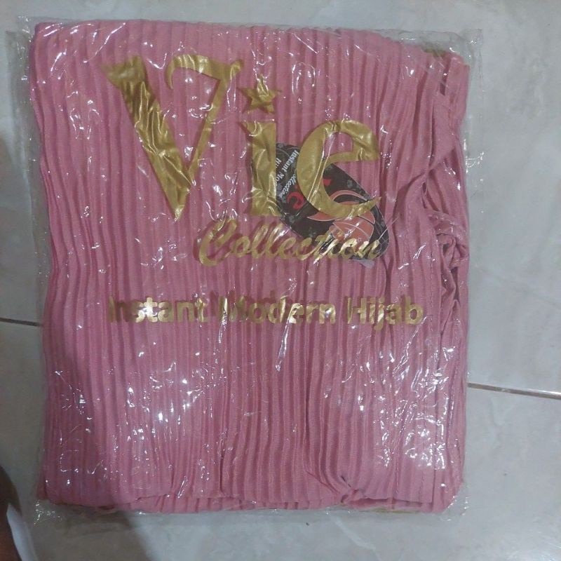 HIJAB INSTAND JARSEY PLISKET MALAY SIRIA  TERLARIS TERMURAH  TERBARU-Dusty pink