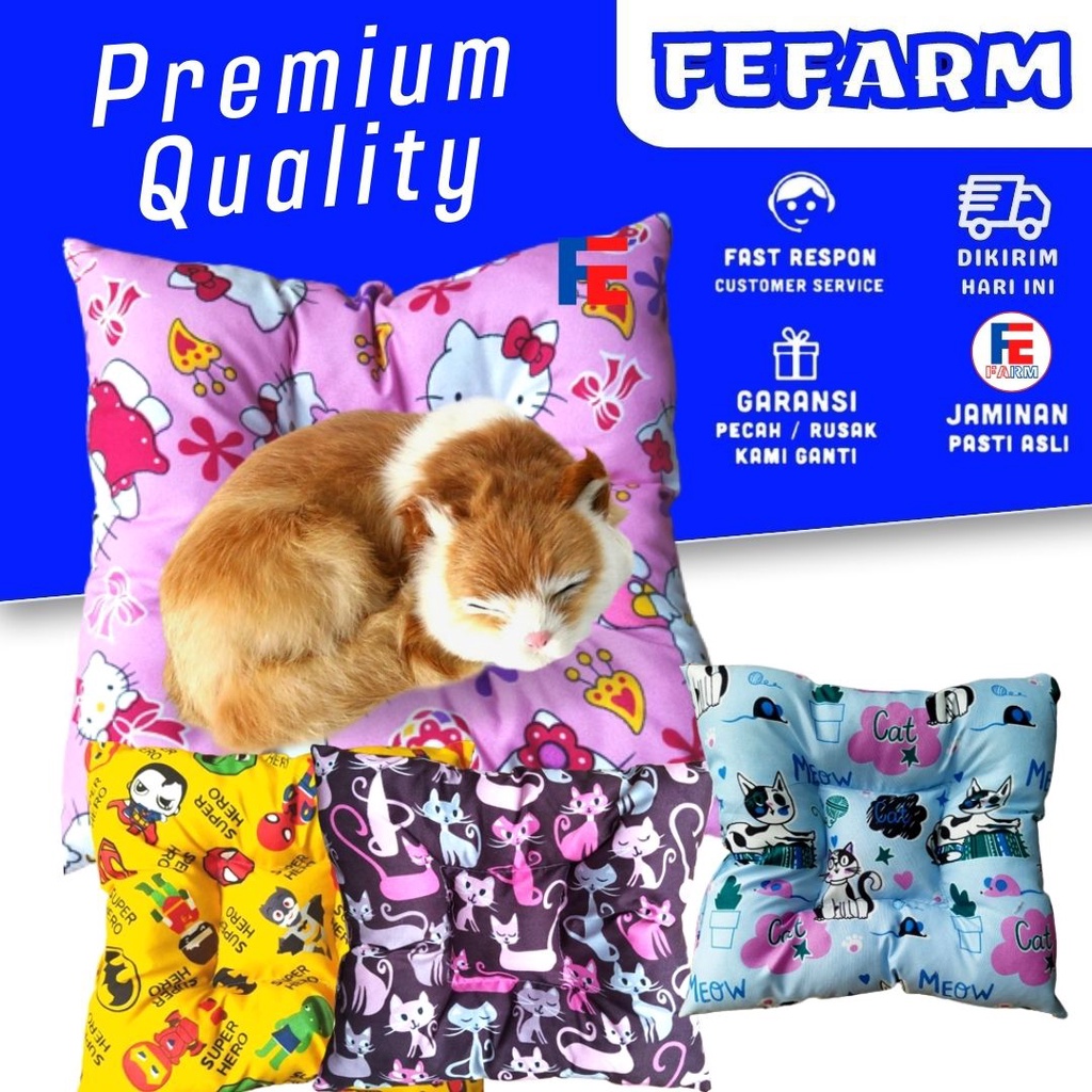 BANTAL KASUR KUCING PET BED EMPUK ISI DACRON DAKRON ALAS TEMPAT TIDUR KUCING BANTAL KUCING SUGAR GLIDER FEFARM