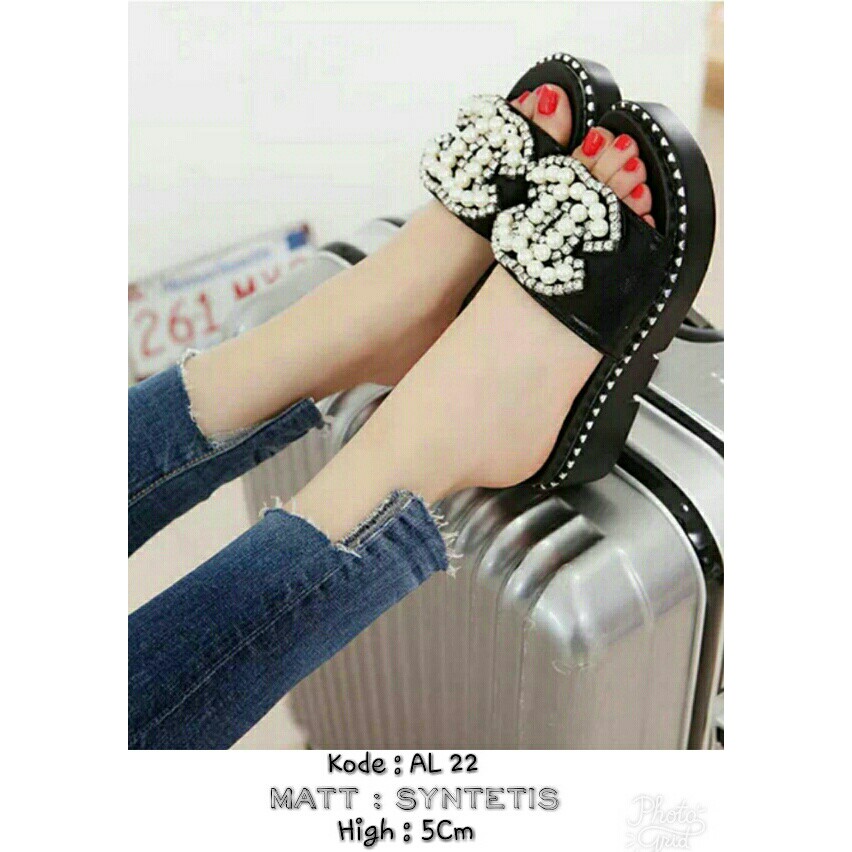 sandal cantik termurah AL 22 CHANEL