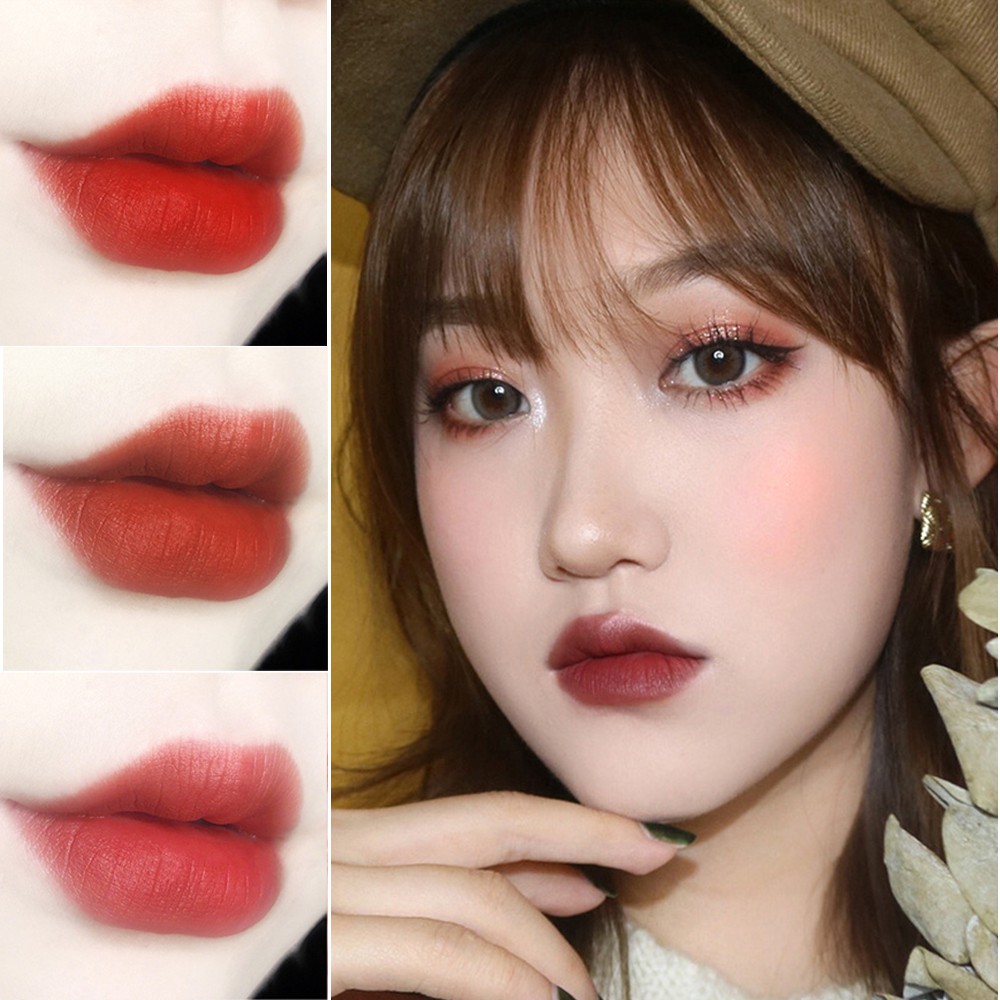 Lipstik Hudamoji 6 color waterproof lasting sexy red lipstick nude matte lipstick makeup matte