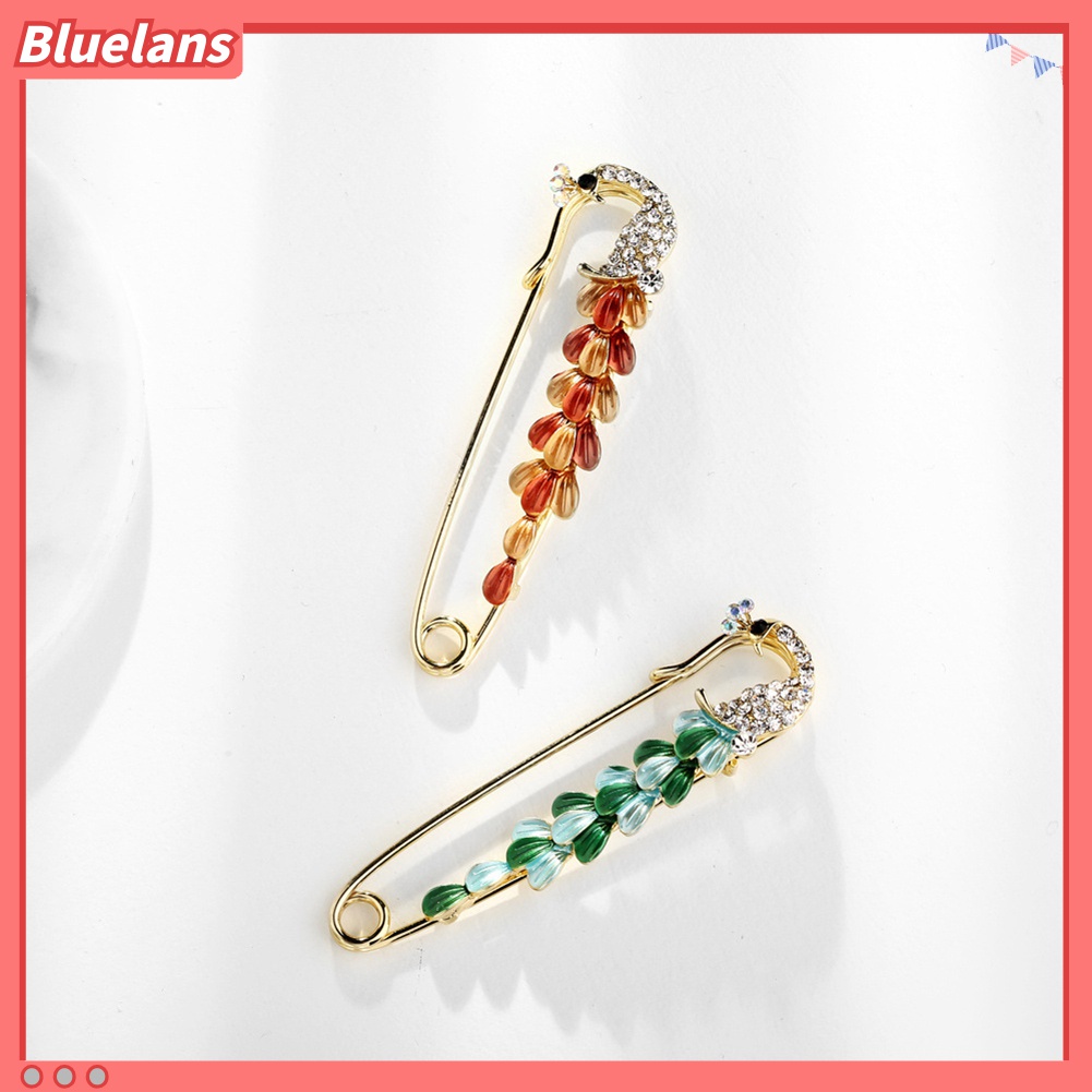 Bros Pin Desain Tetesan Minyak Aksen Berlian Imitasi Untuk Wanita