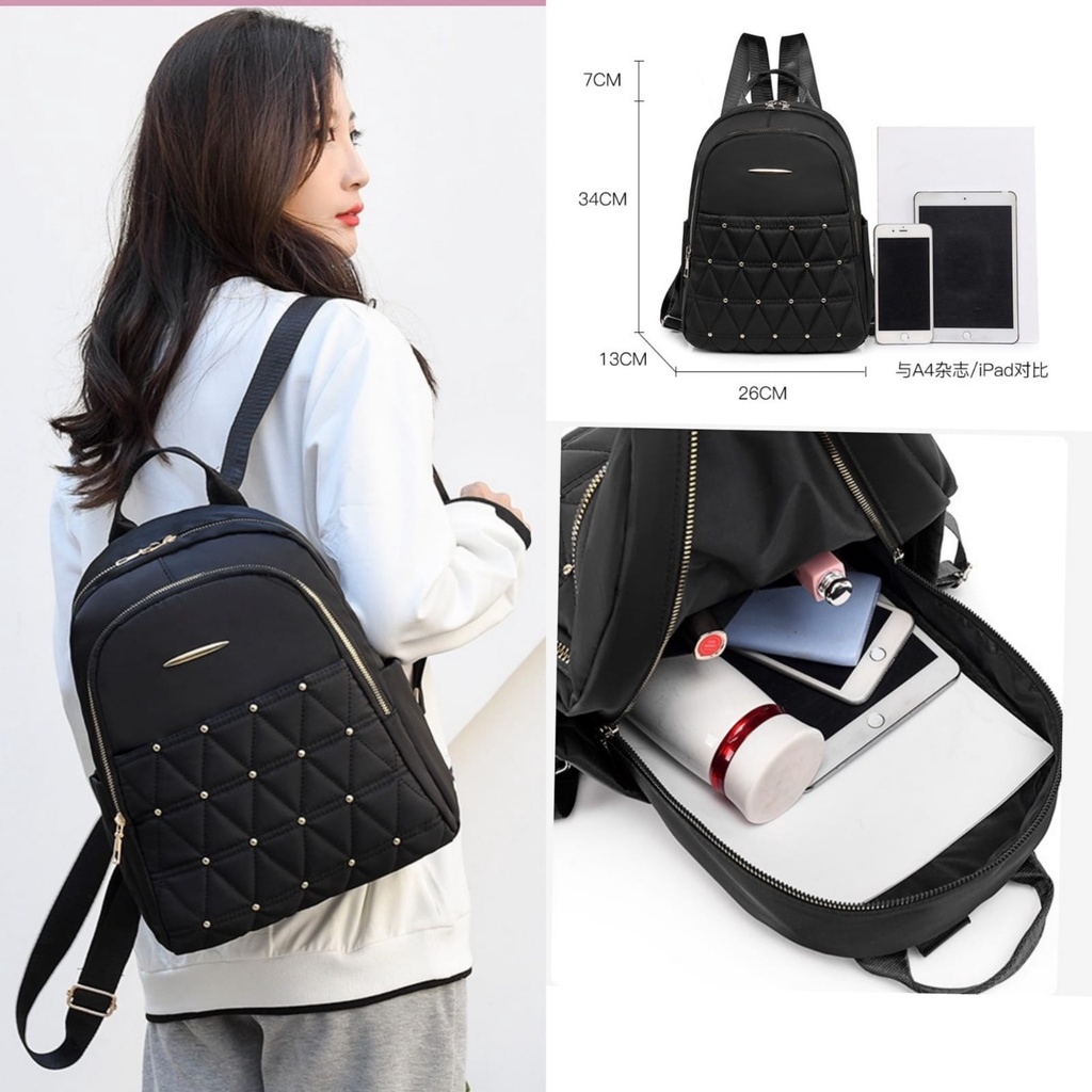 TAS RANSEL WANITA BACKPACK ANTI AIR HITAM SPEEDWAY TA476B5 IMPORT KOREA GENDONG BESAR CEWEK PUNGGUNG SEKOLAH KULIAH KERJA MULTIFUNGSI BATAM PREMIUM BRANDED REMAJA KEKINIAN