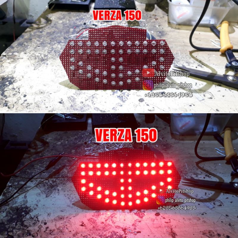 Custom Lampu Rem Verza 150 Running