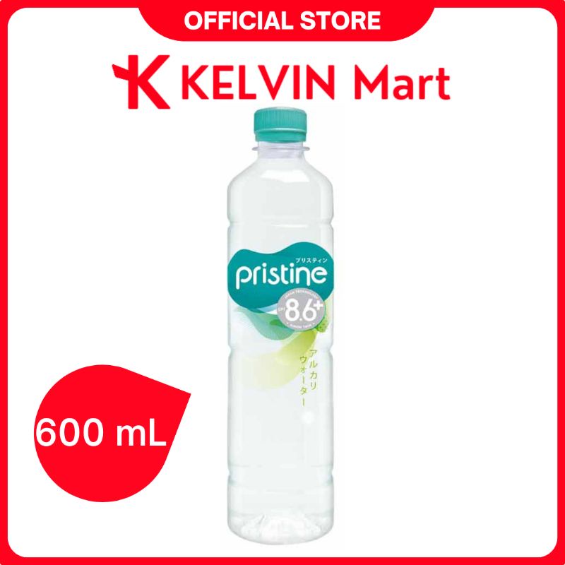 

Air Minum Pristine pH 8,6 + Mineral Water botol 600mL | KELVIN Mart