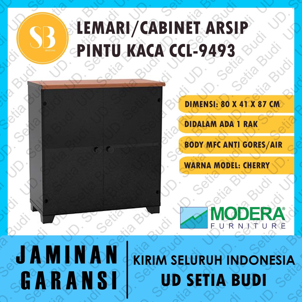 Lemari Arsip / Filing Cabinet + Pintu Kaca Modera CCL-9493 C-Class