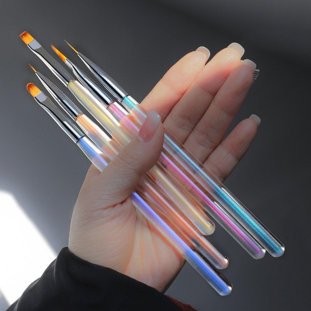 Preva Pen Brush Gambar Nail Art Manicure Dengan Kait Halo