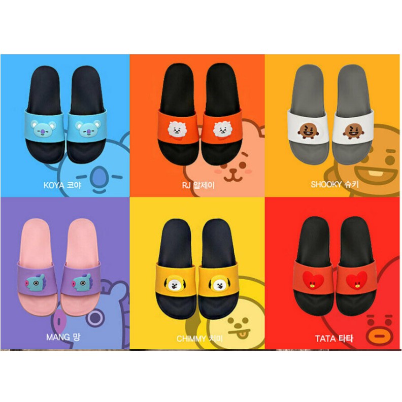 BT21 Sandal Slipper BTS Bangtan Boys Chimmy Tata Cooky RJ BT21 Sandal Slipper BTS Bangtan Boys Chimmy Tata Cooky RJ
