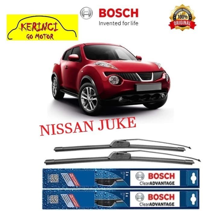 WIPER BOSCH CLEAR ADVANTAGE NISSAN JUKE 22&quot; &amp; 14&quot; SEPASANG WIPER BOSCH