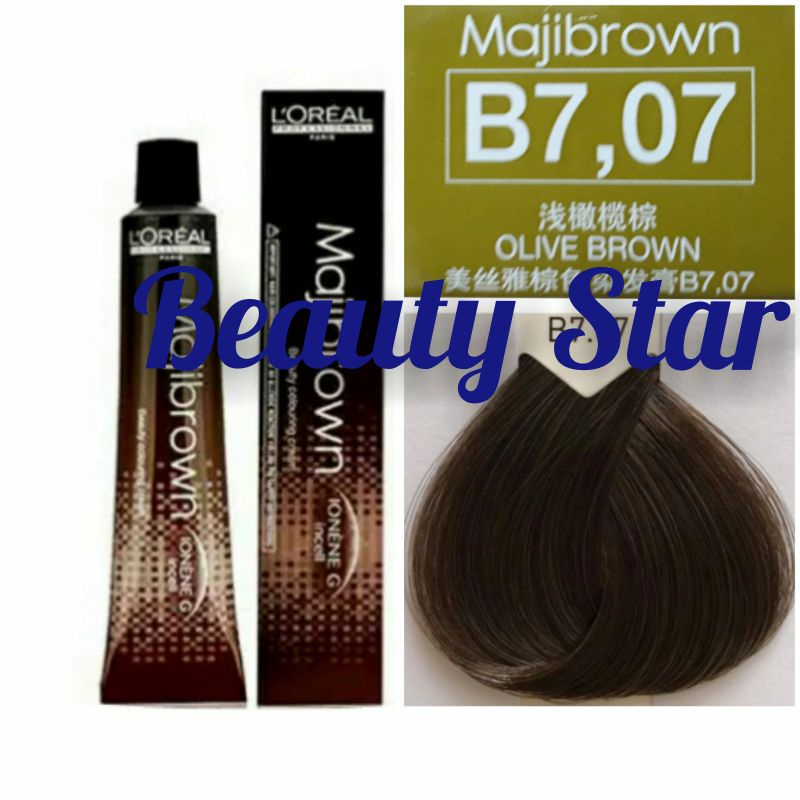 LOREAL MAJIBROWN NO. B7.07 OLIVE BROWN