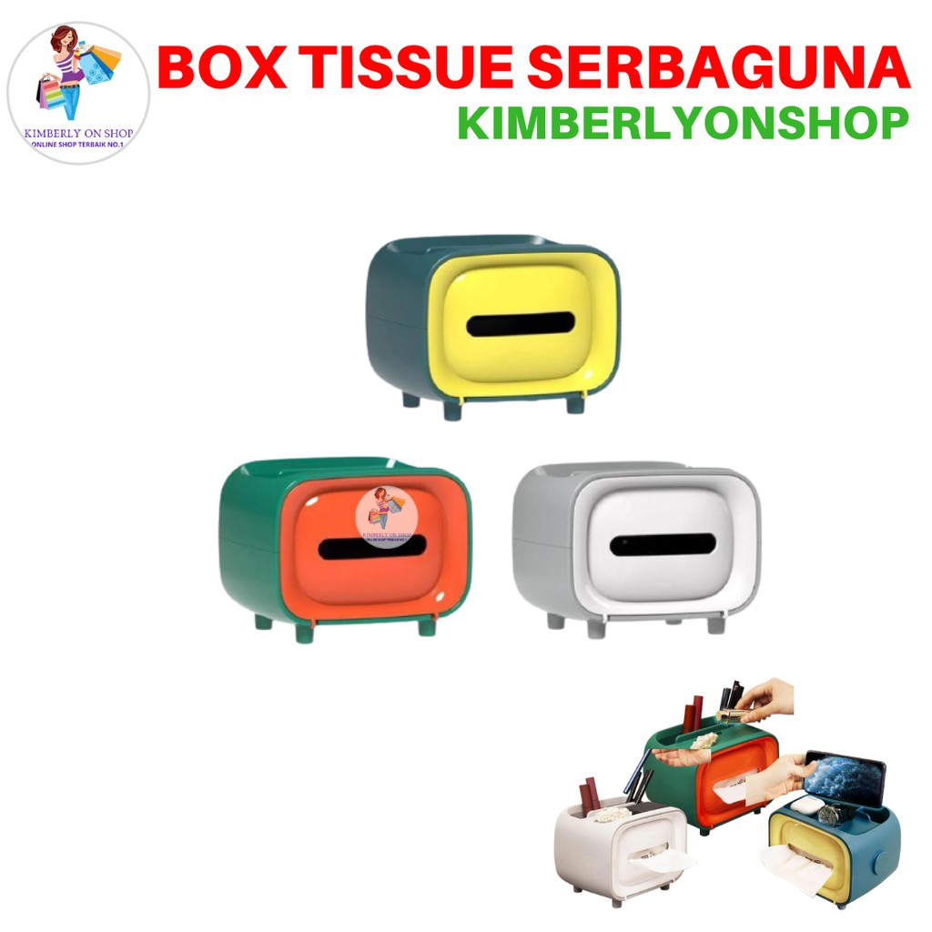 Kimberlyonshop Tempat Box Tissue Tv Holder Hp Portable